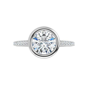 Rianna Bezel-Set Solitaire Engagement Ring (setting only)
