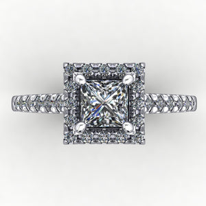 Scarlett Halo French-Set Engagement Ring (setting only)