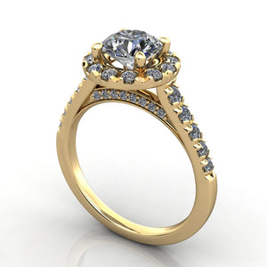 Scarlett Halo French-Set Engagement Ring (setting only)