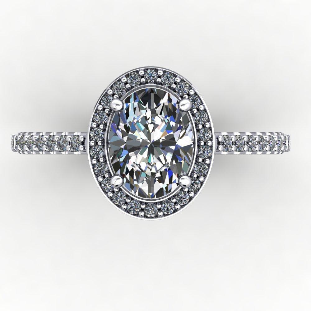 Halo engagement ring with side stones soha diamond co