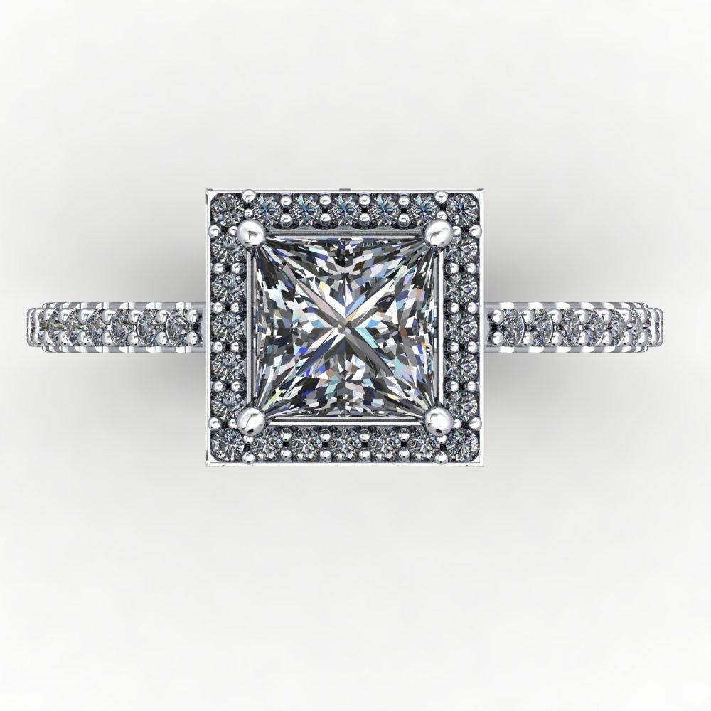 Halo engagement ring with side stones soha diamond co