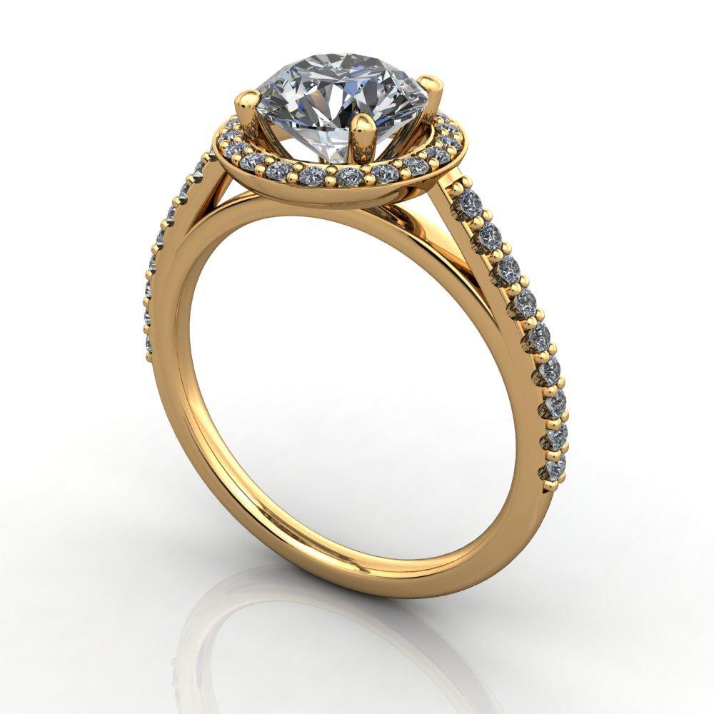 Halo engagement ring setting only hot sale