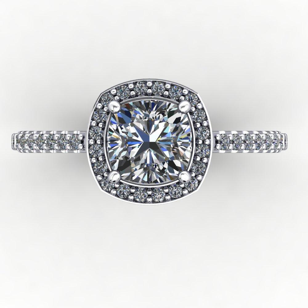 Halo engagement ring with side stones soha diamond co