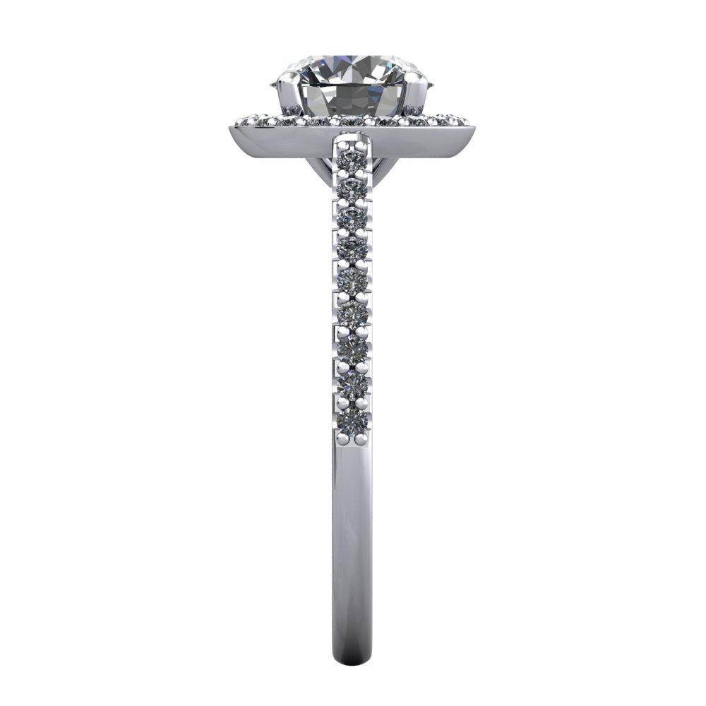 Halo engagement ring with side stones soha diamond co
