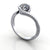 Half-bezel bypass accented solitaire Soha Diamond Co.