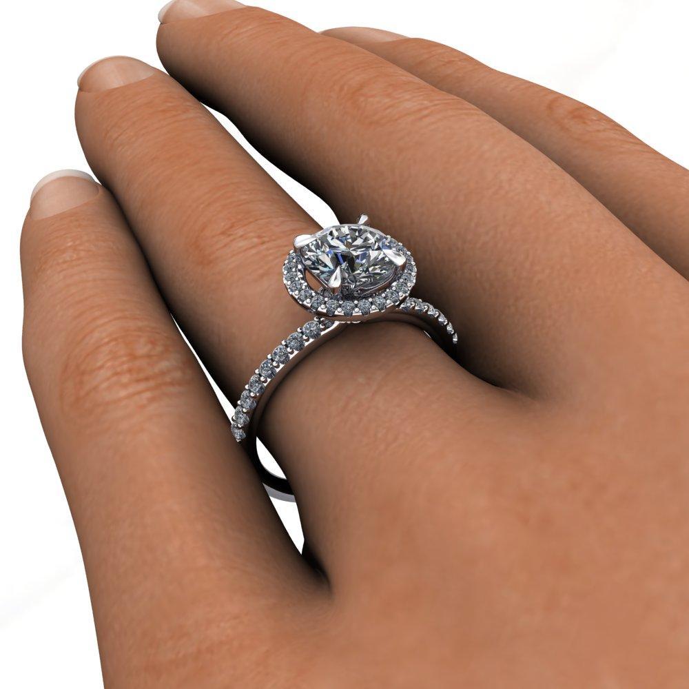 Amelia Halo Engagement Ring (setting only)