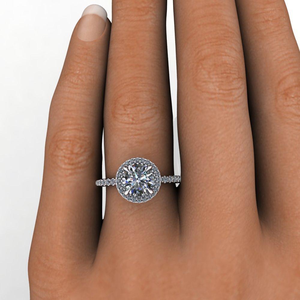 Amelia Halo Engagement Ring (setting only)
