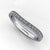 contoured grown diamond band white gold
