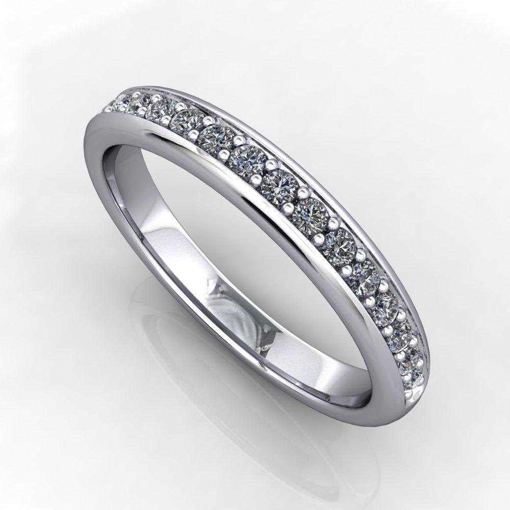 1/8 ctw lab-grown diamond wedding band