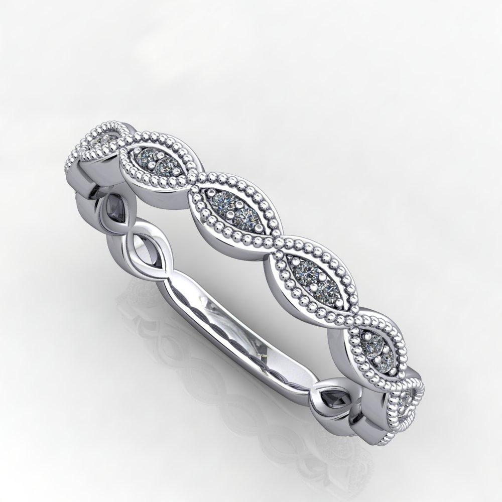 vintage inspired ring with milgrain and scalloped details soha diamond co.