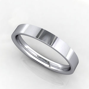 Comfort Fit Flat Wedding Band 3mm