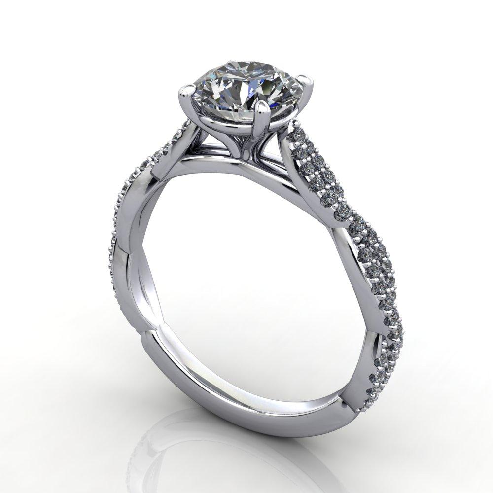 Infinity inspired solitaire engagement ring soha diamond co.