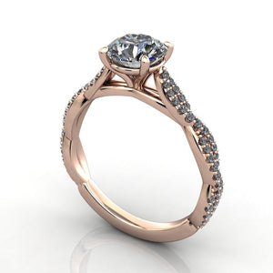 Infinity inspired solitaire engagement ring soha diamond co. rose gold
