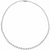 Graduated lab grown diamond tennis necklace