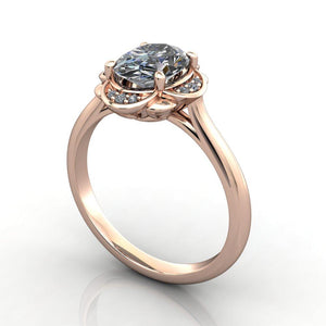 Art-deco inspired half-moon halo engagement ring soha diamond co.