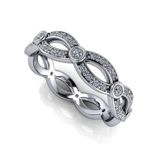 infinity inspired diamond wedding band soha diamond co