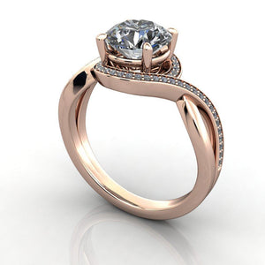 Leila Bypass Halo Engagement Ring (setting only)