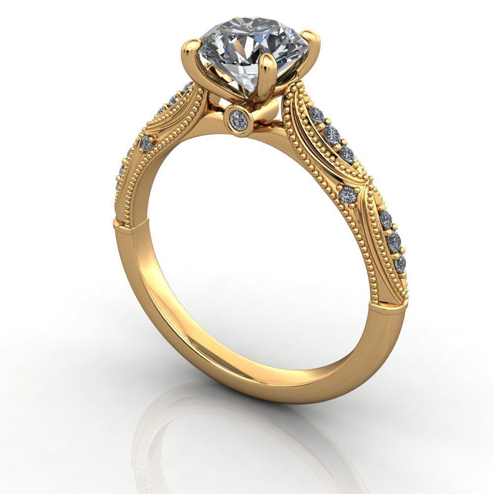 bunke sagde systematisk Lourdes Solitaire Vintage Engagement Ring (setting only) - Soha Diamond Co.™