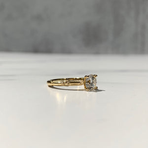Lourdes ring without accent stones side