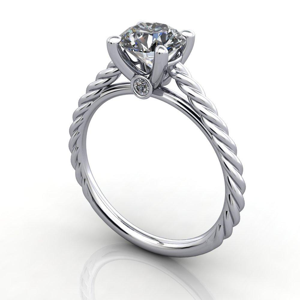 twisted band solitaire soha diamond co