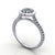 Bezel Set engagement ring white gold