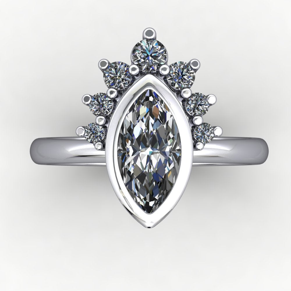 Tiara Half Halo Engagement Ring (setting only)