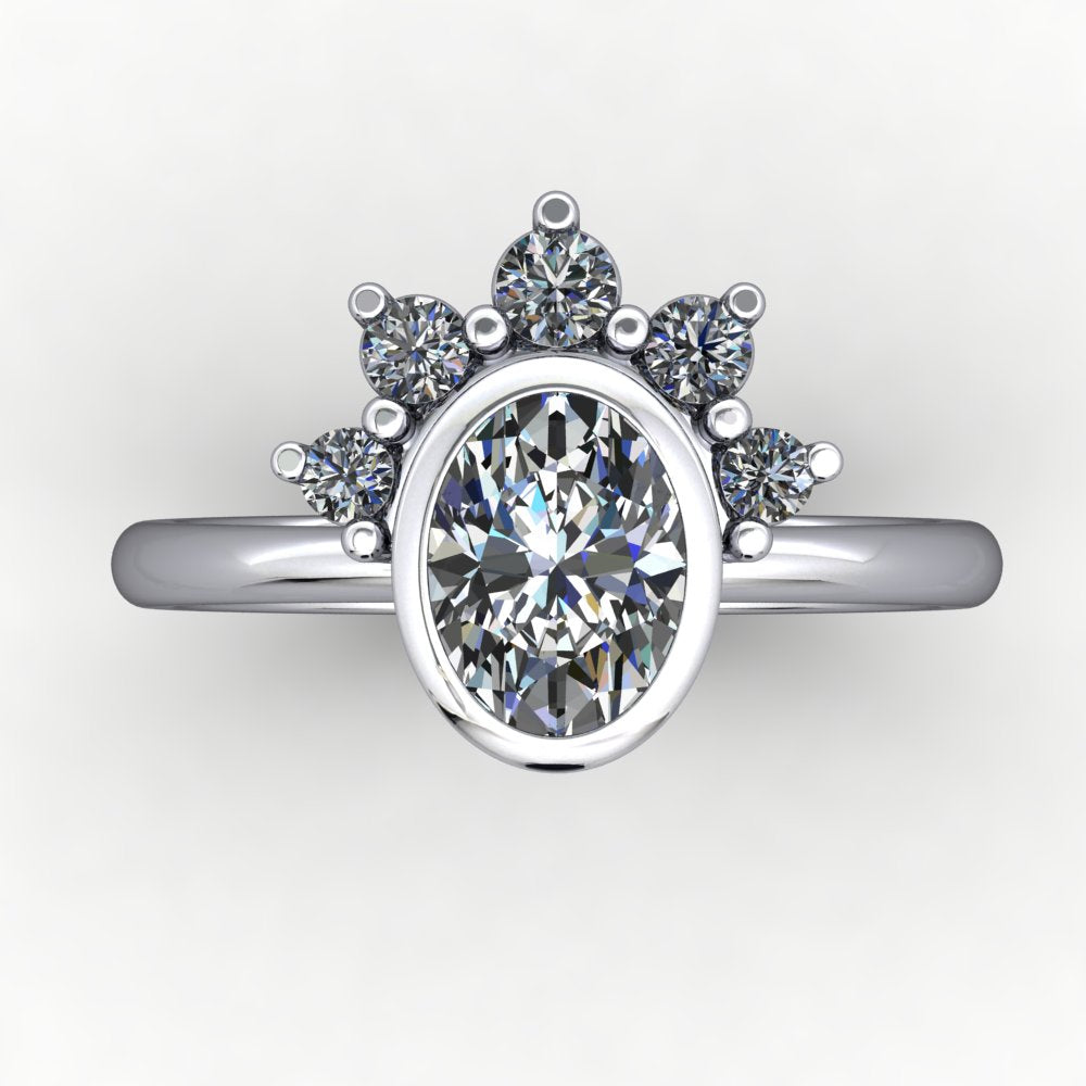 Tiara Half Halo Engagement Ring (setting only)