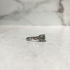 Three stone engagement ring infinity inspired