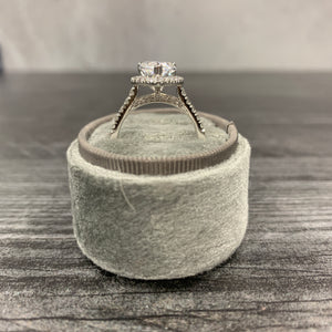 French halo engagement discount ring
