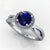 Split-shank gemstone halo engagement ring promise ring