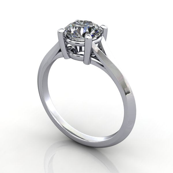 Split Shank knife edge engagement ring