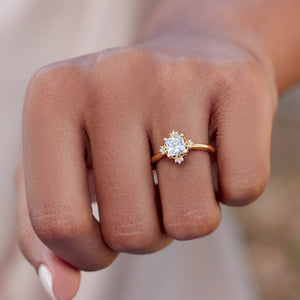 Gemma Halo Vintage Inspired Engagement Ring (setting only)