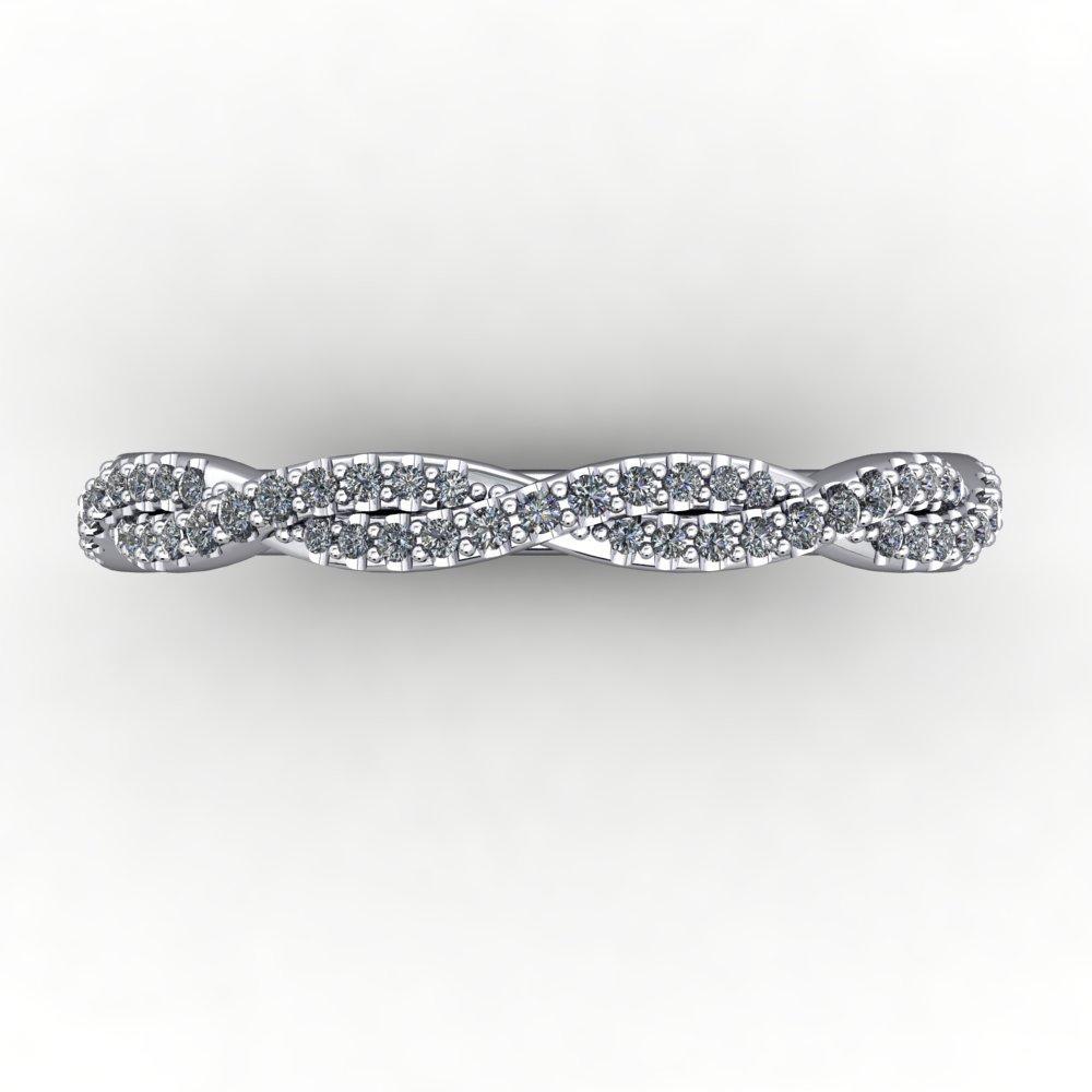 infinity inspired diamond wedding band white gold