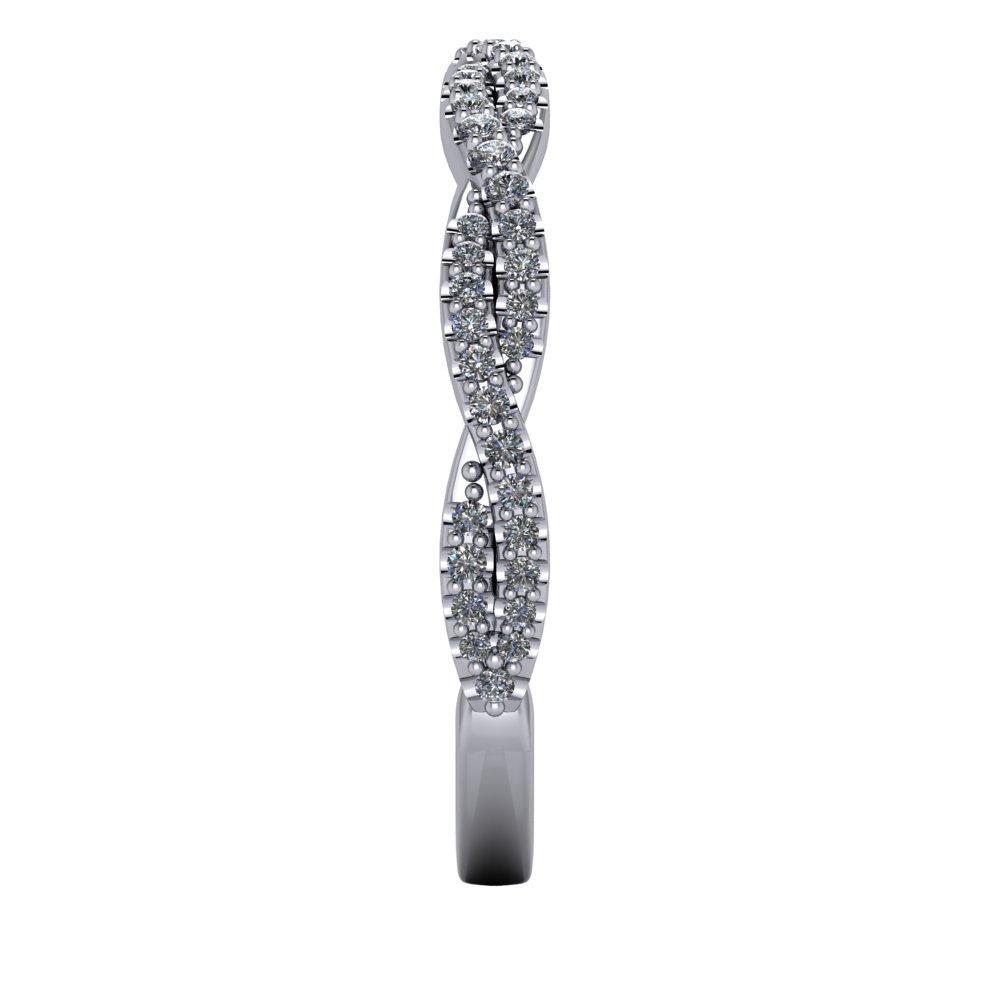 infinity inspired diamond wedding band white gold