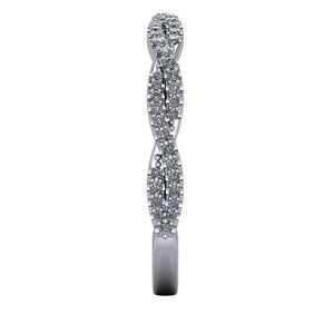 infinity inspired diamond wedding band white gold