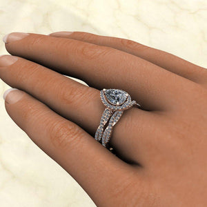 infinity inspired diamond wedding band rose gold