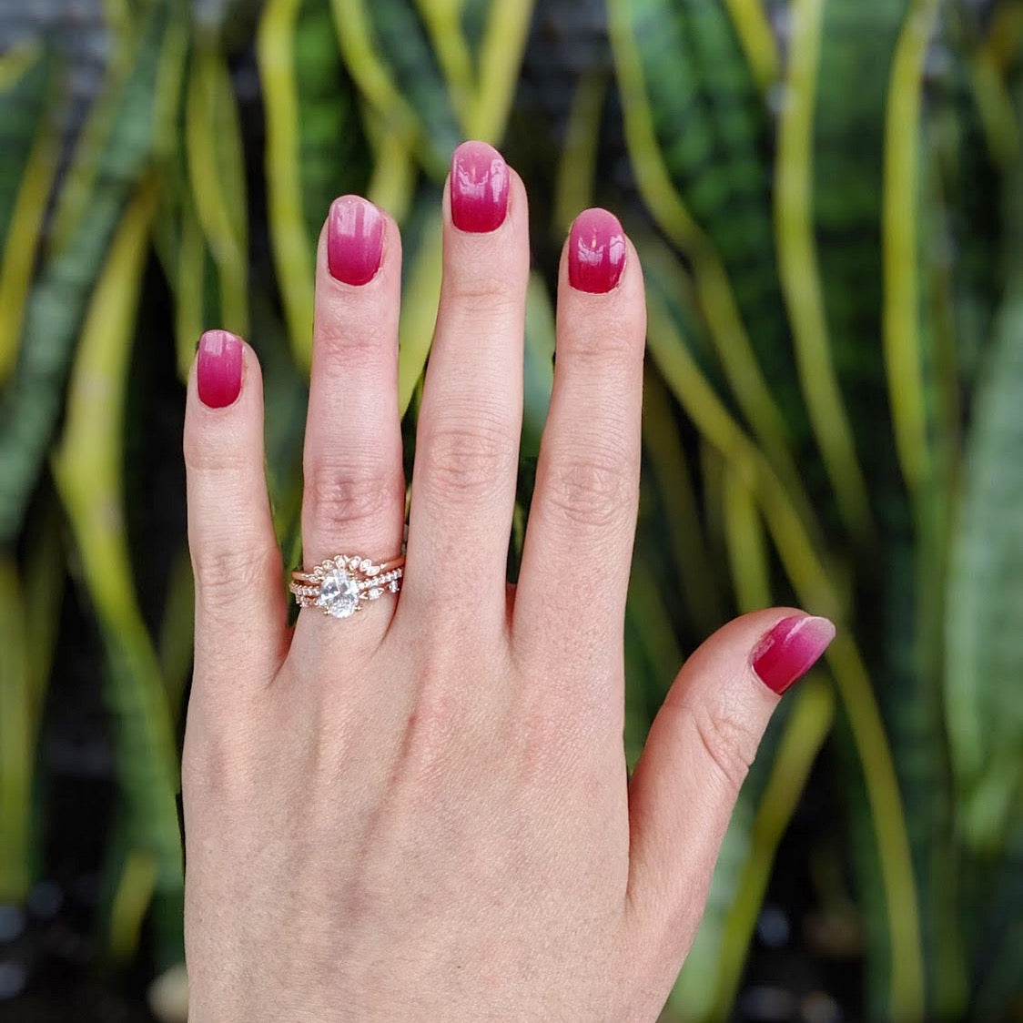 Rose gold oval ring setting clearance