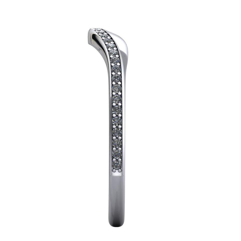 Contoured matching diamond wedding band soha diamond co