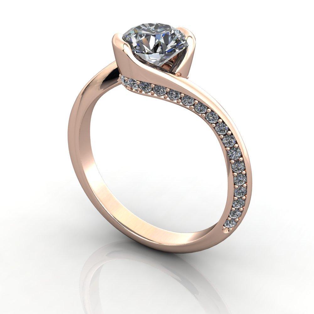 Half-bezel bypass accented solitaire Soha Diamond Co.