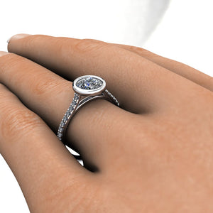Rianna Bezel-Set Solitaire Engagement Ring (setting only)