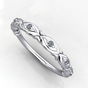 floral inspired lab grown diamond engagement ring