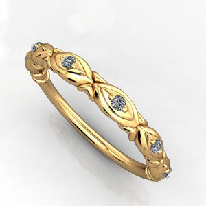floral inspired wedding band