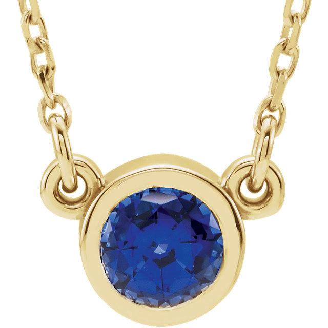 Petite Bezel Set Birthstone Necklace Soha Diamond Co