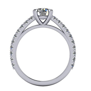 Cathedral solitaire with side stones soha diamond co. 