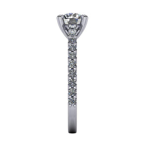 Cathedral solitaire with side stones soha diamond co. 