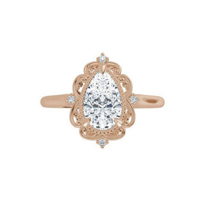 Willow Halo Vintage Inspired Engagement Ring (setting only)