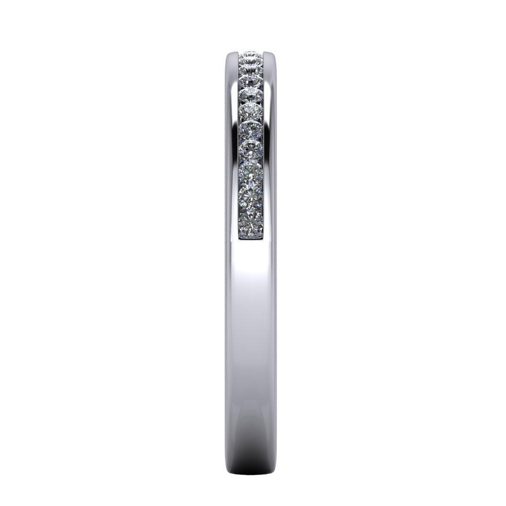 1/4 ctw channel set round edge wedding band