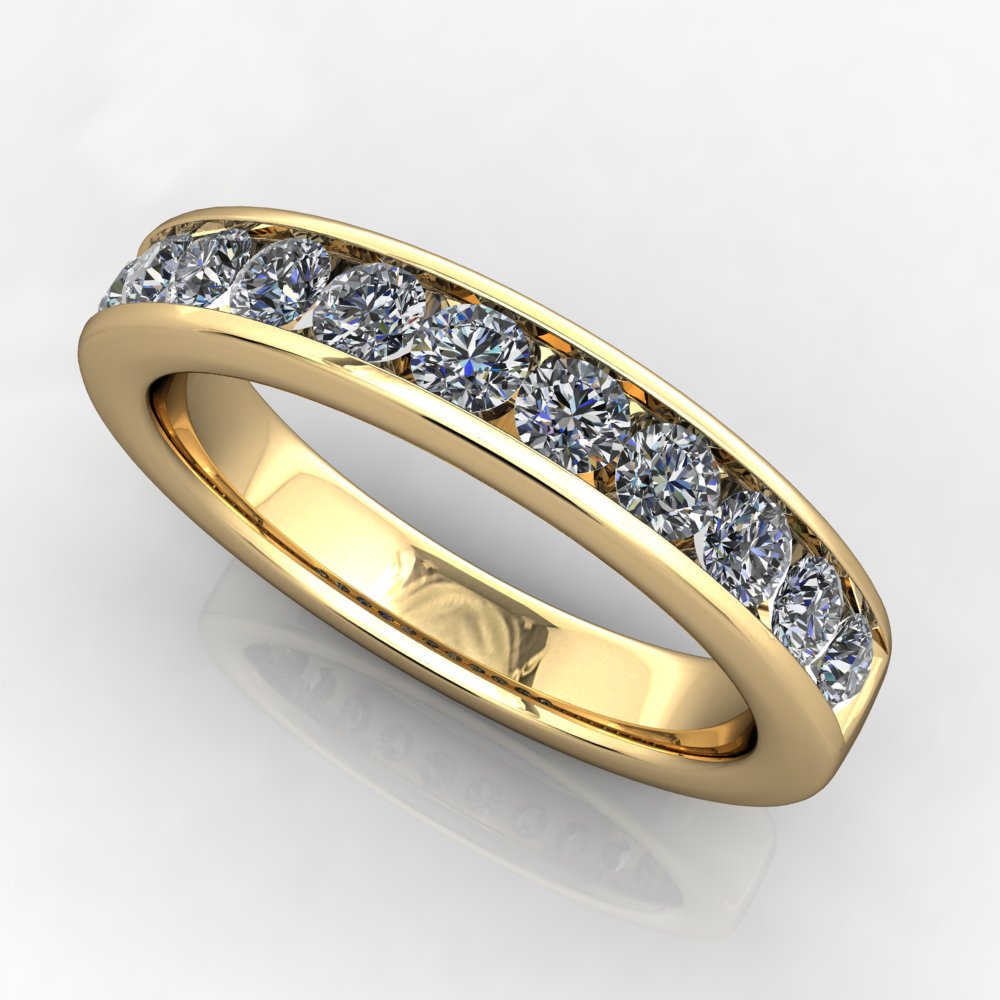 Channel-Set Diamond Wedding Band (Various Sizes)