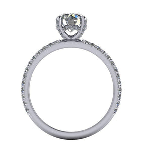 engagement ring with diamond basket diamond prongs soha diamond co