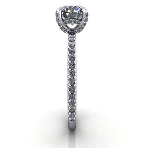 engagement ring with diamond basket diamond prongs soha diamond co